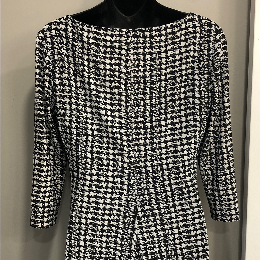 Ralph Lauren Black & White Houndstooth Dress – Women’s Size 6 – Stretch – Lined - Picture 8 of 13